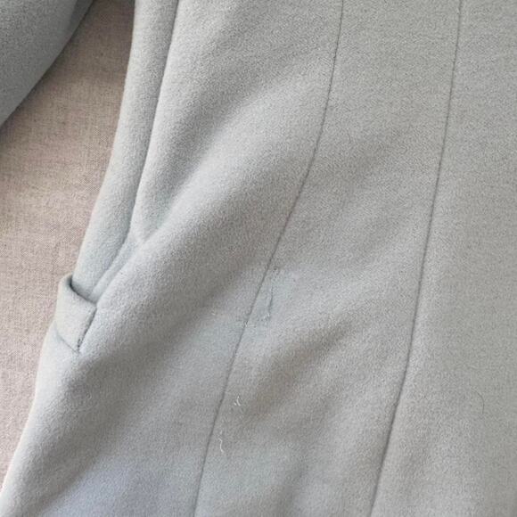 VTG Baby blue escada wool blazer silver buttons 34 - Picture 4 of 8